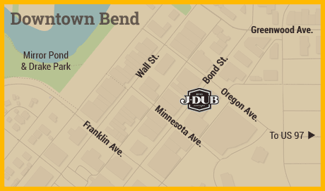 Map of Downtown Bend, Oregon